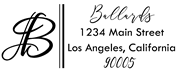 Double lines Letter B Monogram Stamp Sample